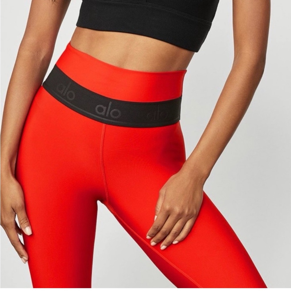 NWOT Alo Yoga Airlift Logo Band High-Waist Leggings Size Small